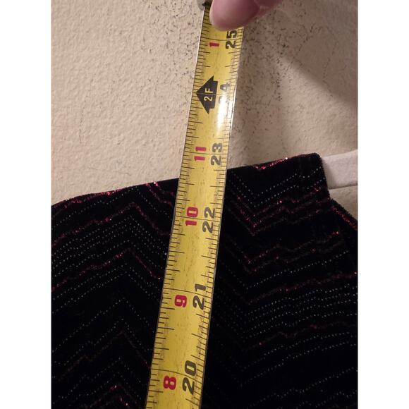 Vtg Y2K Special Occasions Black & Red Metallic Top Impressions New Years Eve L - Picture 4 of 5